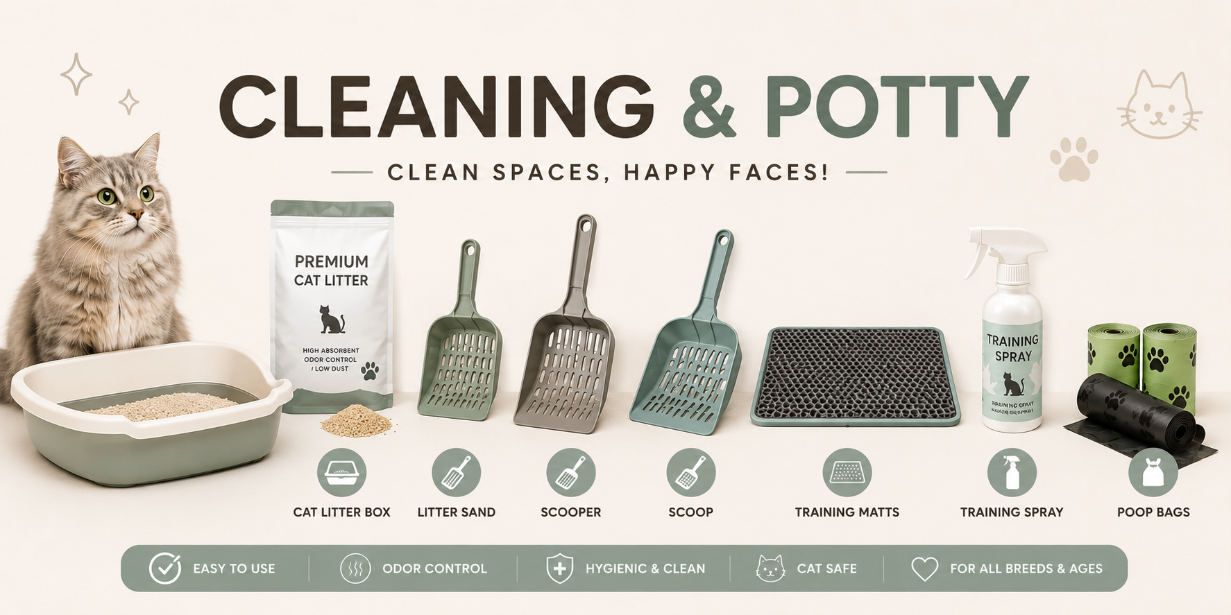 Cat Cleaning & Potty