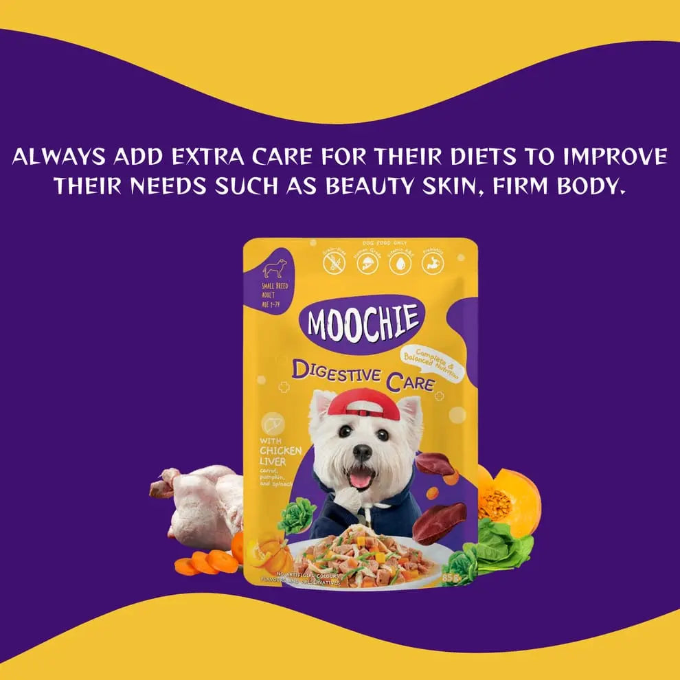 Moochie Digestive Care Casserole with Chicken Liver Gravy - Adult Dog Wet Food Nannan