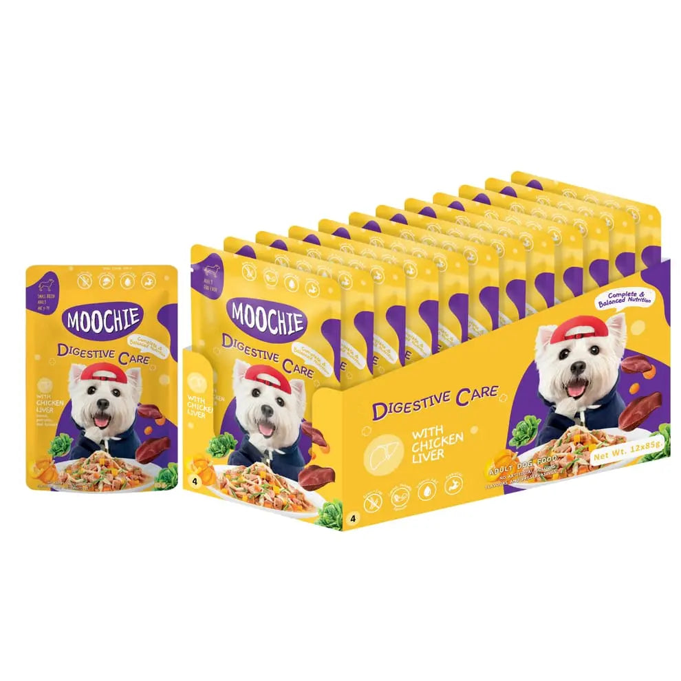 Moochie Digestive Care Casserole with Chicken Liver Gravy - Adult Dog Wet Food Nannan