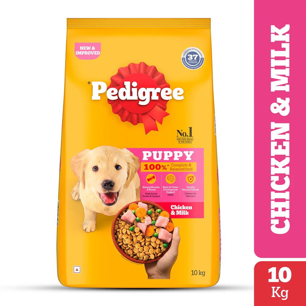 Pedigree Puppy Dog Food – Chicken & Milk | 1kg Pack | Complete & Balanced Nutrition