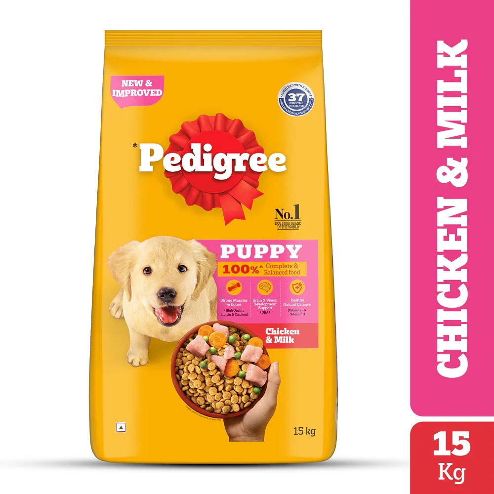 Pedigree Puppy Dog Food – Chicken & Milk | 1kg Pack | Complete & Balanced Nutrition