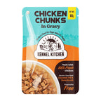 Kennel Kitchen Chicken Chunks in Gravy – 80g | Wet Dog Food for Puppies & Adults | 100% Fresh Chicken, Coconut Oil & Bone Broth