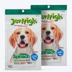 JerHigh Dog Treats – Spinach Flavor Stick | Real Chicken Meat | 70g - 400g Packs Nannan