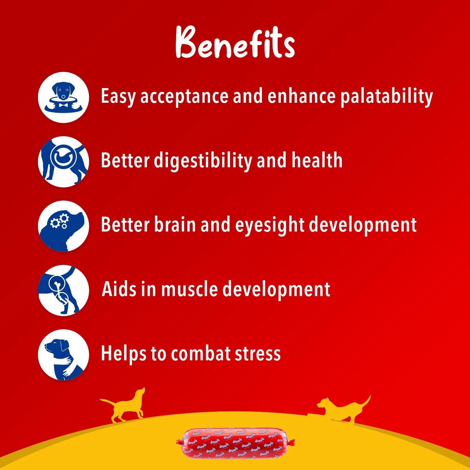 Drools Dog Sausage – Real Chicken | Healthy Dog Treat | High Protein Snack | No Artificial Flavours