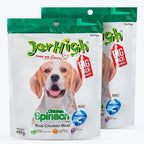 JerHigh Dog Treats – Spinach Flavor Stick | Real Chicken Meat | 70g - 400g Packs Nannan