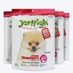JerHigh Dog Treats – Strawberry Flavor Stick | Real Chicken Meat | 70g - 420g Packs - Nannan