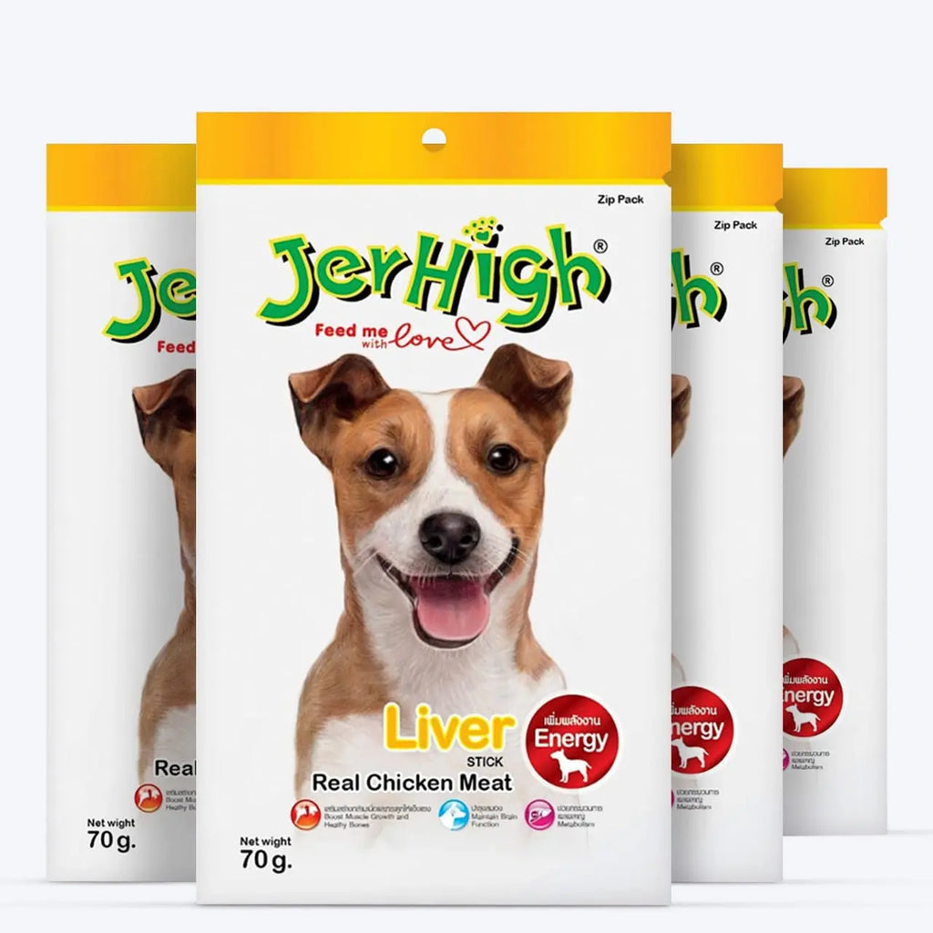 JerHigh Dog Treats – Liver Flavor Stick | Real Chicken Meat | 70g - 400g Packs Nannan