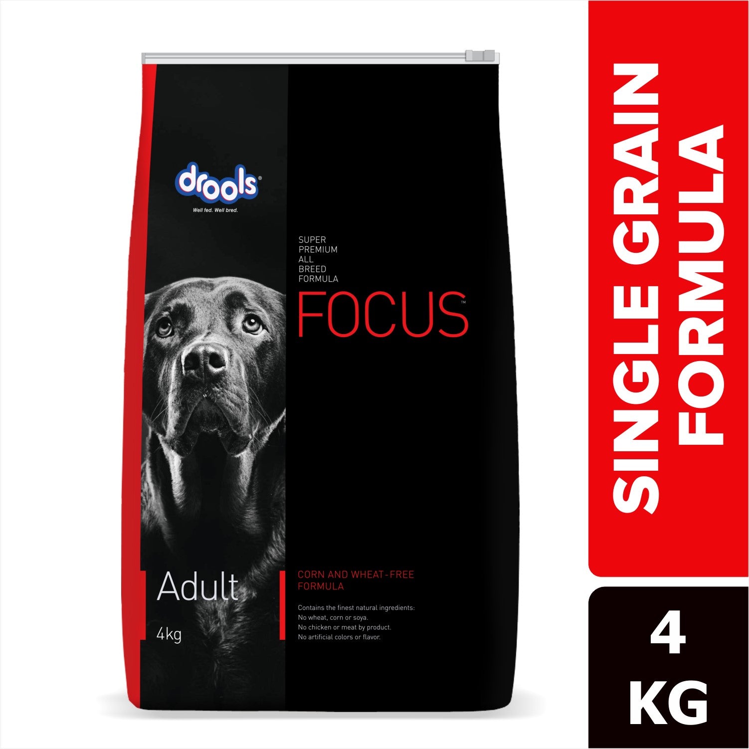 Drools Focus Adult Super Premium Dog Food – Real Chicken, High Protein | All Breed Nutrition | 1.2kg / 4kg / 8kg / 12kg Pack