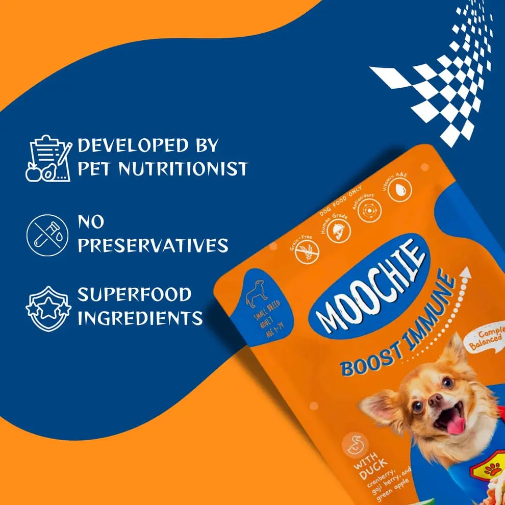 Moochie Boost Immune Casserole with Duck Gravy - Adult Dog Wet Food Nannan