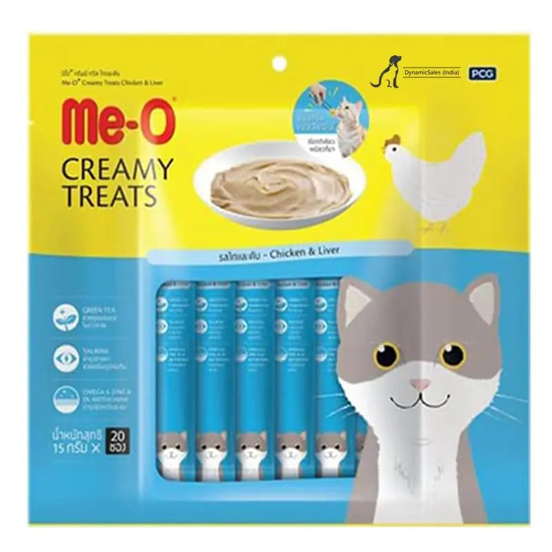 Me-O Creamy Treats for Cats – Chicken & Liver Flavor (60g / 180g / 300g) Nannan