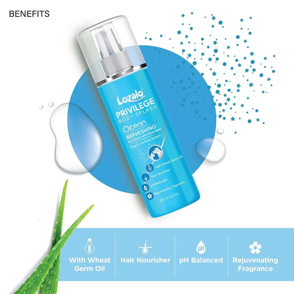 Lozalo Privilege Body Splash Ocean for Dogs & Cats – 200ml Nannan