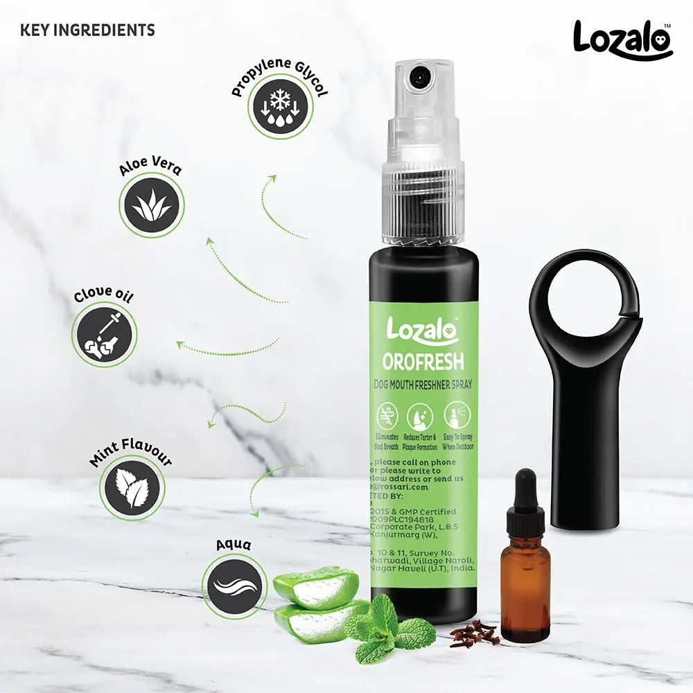 Lozalo Orofresh Mouth Freshener Spray for Dogs (22ml) Nannan