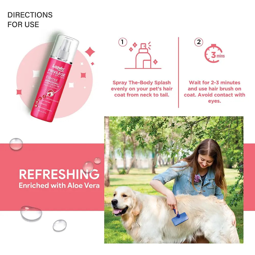 Lozalo Privilege Body Splash Eternal for Dogs & Cats – 200ml Nannan