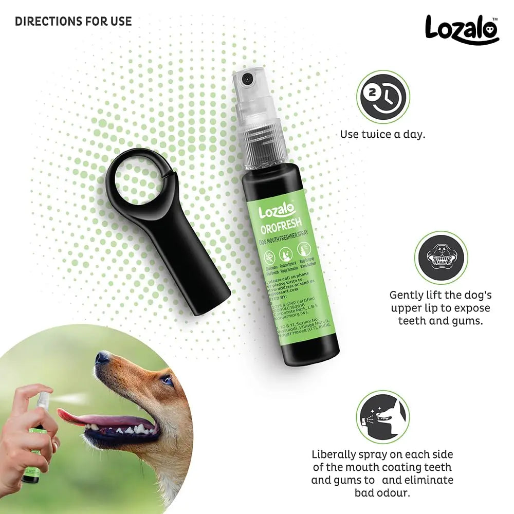 Lozalo Orofresh Mouth Freshener Spray for Dogs (22ml) Nannan