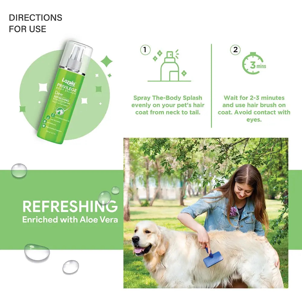 Lozalo Privilege Body Splash Dew for Dogs & Cats – 200ml Nannan