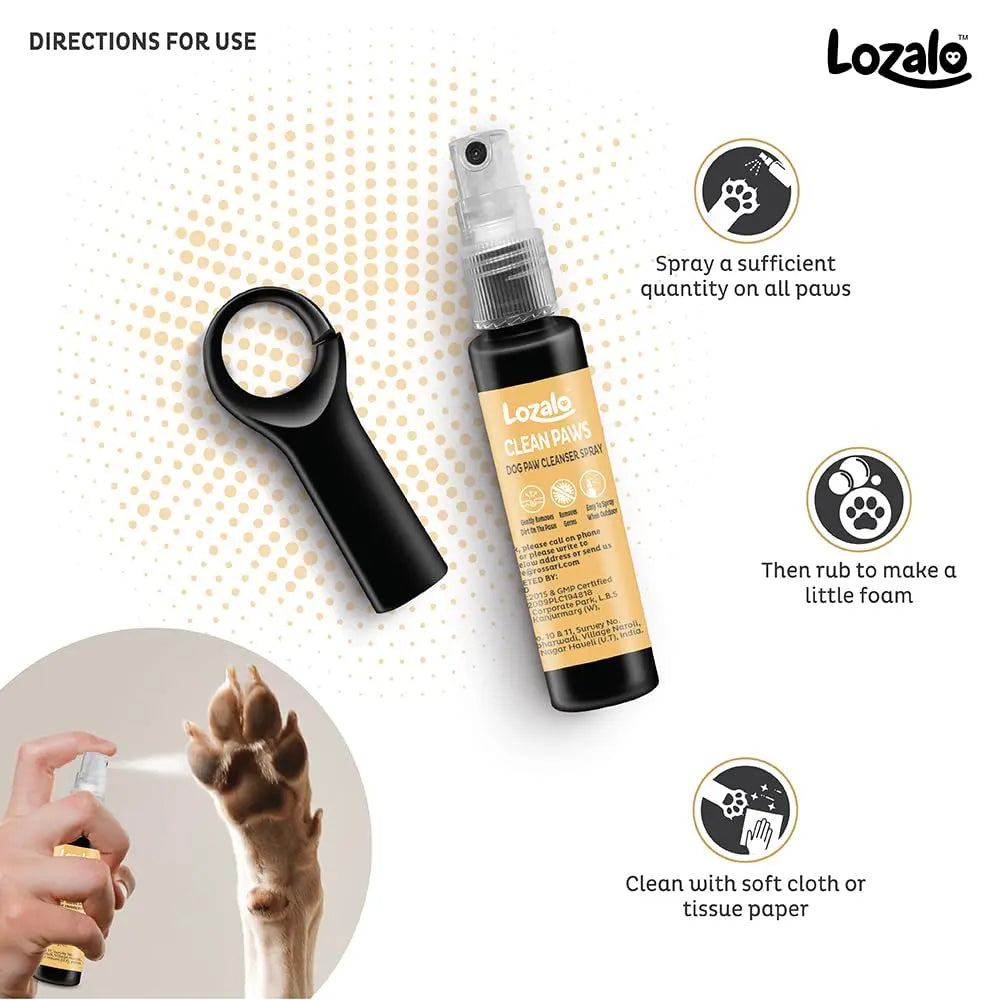 Lozalo Clean Paws Spray for Dogs & Puppies (22ml) Nannan