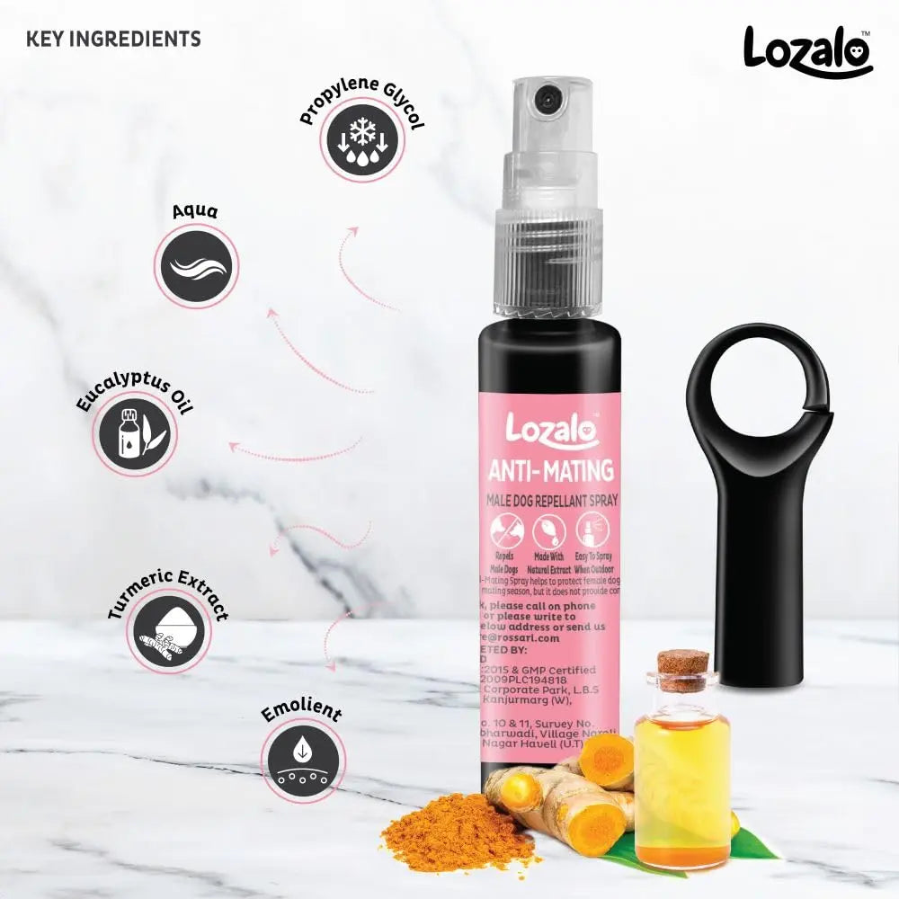 Lozalo Anti-Mating Male Dog Repellent Spray for Female Dogs (22ml) Nannan