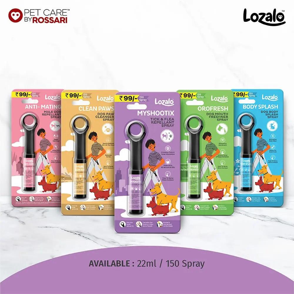 Lozalo Myshootix Tick & Flea Repellent Spray for Dogs (22ml) Nannan