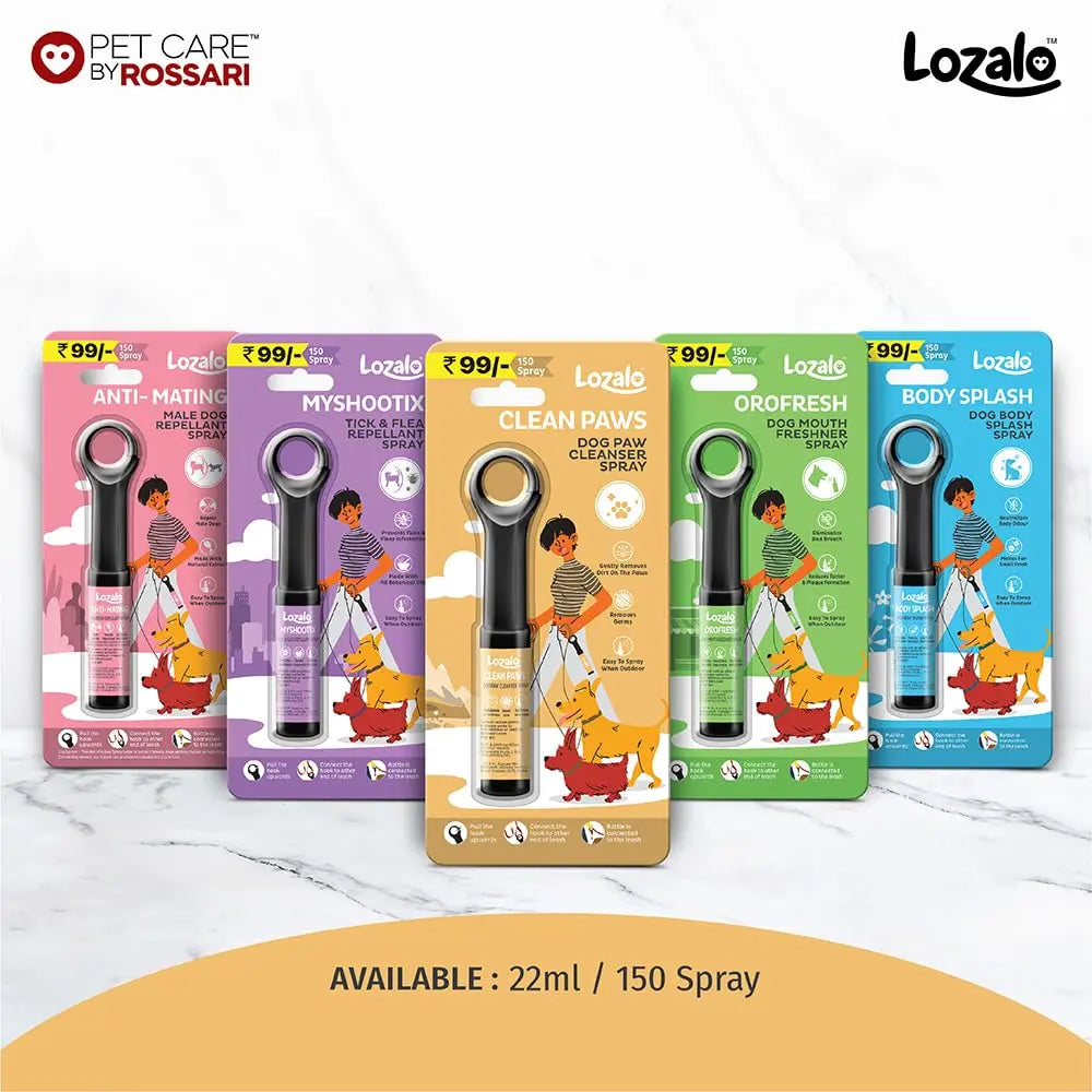 Lozalo Clean Paws Spray for Dogs & Puppies (22ml) Nannan