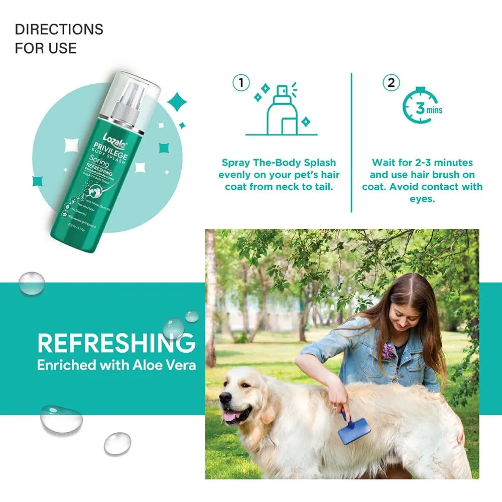 Lozalo Privilege Body Splash Spring for Dogs & Cats – 200ml Nannan