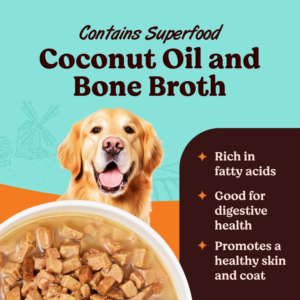Kennel Kitchen Chicken Chunks in Gravy – 130g | Wet Dog Food for Puppies & Adults | 100% Fresh Chicken, Coconut Oil & Bone Broth (Copy)