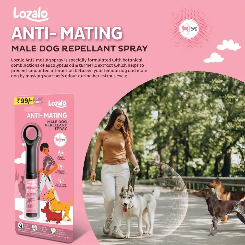 Lozalo Anti-Mating Male Dog Repellent Spray for Female Dogs (22ml) Nannan