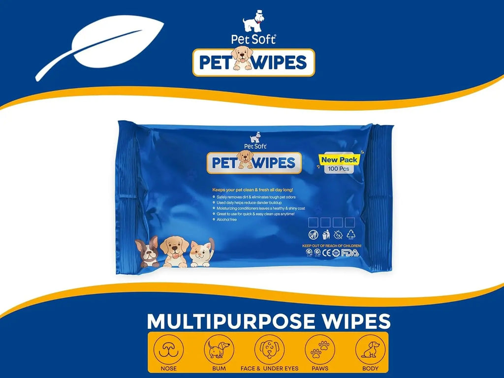 Pet Soft Wipes – Fresh Apple Flavour (100 Wipes) Nannan