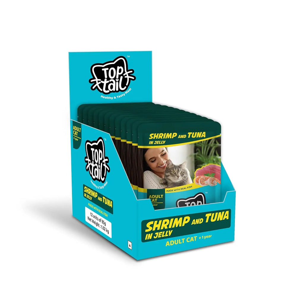 Top Tail Shrimp & Tuna in Jelly Wet Cat Food For Adult Cats (85g) Nannan