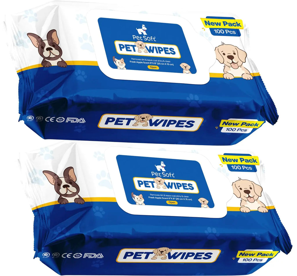 Pet Soft Wipes – Fresh Apple Flavour (100 Wipes) Nannan