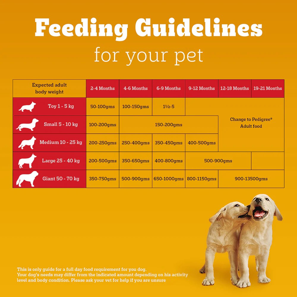 Pedigree Puppy Dog Food – Chicken & Milk | 1kg Pack | Complete & Balanced Nutrition