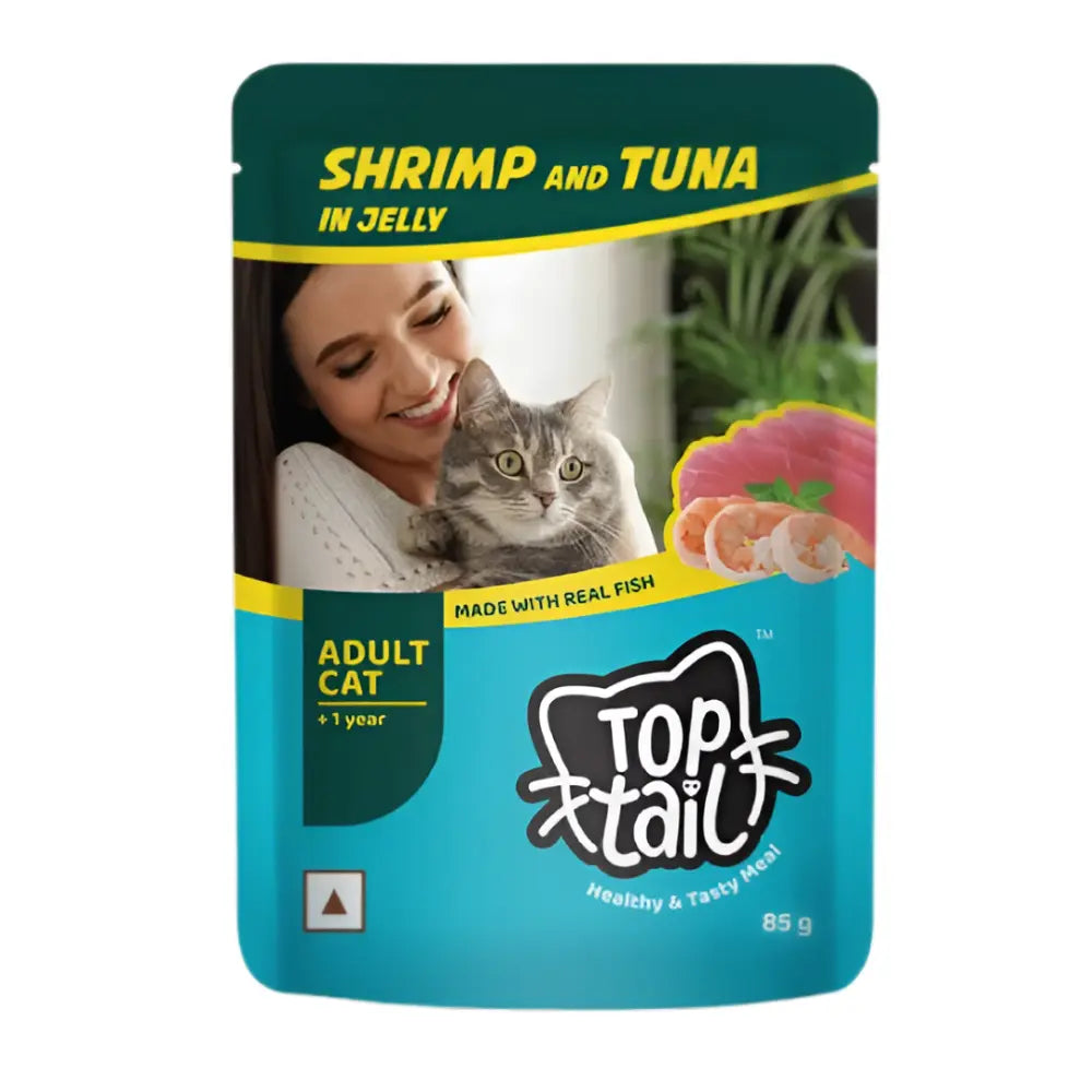 Top Tail Shrimp & Tuna in Jelly Wet Cat Food For Adult Cats (85g) Nannan