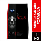 Drools Focus Puppy Super Premium Dog Food – Rich in Chicken | For All Breeds | High Protein & DHA Formula | 1.2kg / 4kg /  12kg Pack