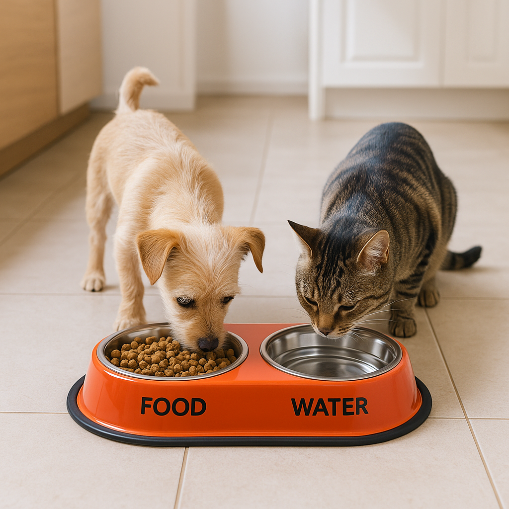 Nannan Double Dinner Bowl for Large Dogs - Large Size 1600ml x 2
