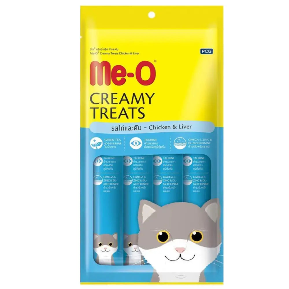 Me-O Creamy Treats for Cats – Chicken & Liver Flavor (60g / 180g / 300g) Nannan