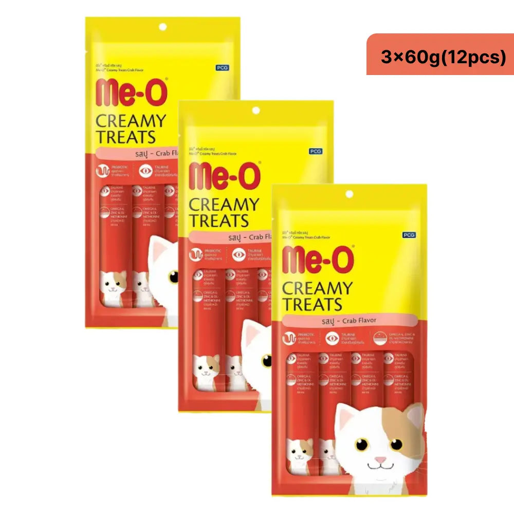 Me-O Creamy Treats for Cats – Crab Flavor (60g / 180g / 300g) Nannan