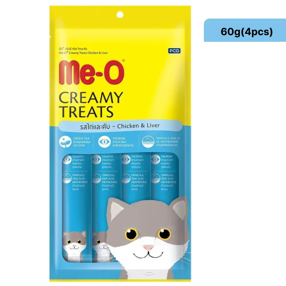 Me-O Creamy Treats for Cats – Chicken & Liver Flavor (60g / 180g / 300g) Nannan