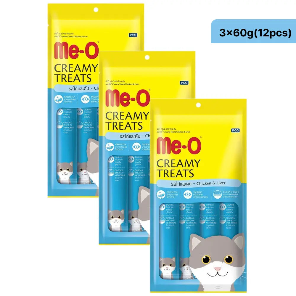 Me-O Creamy Treats for Cats – Chicken & Liver Flavor (60g / 180g / 300g) Nannan