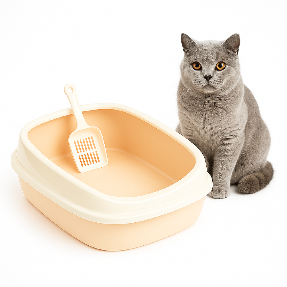 Nannan Premium Cat Litter Tray with Scoop – Easy to Clean & Stylish