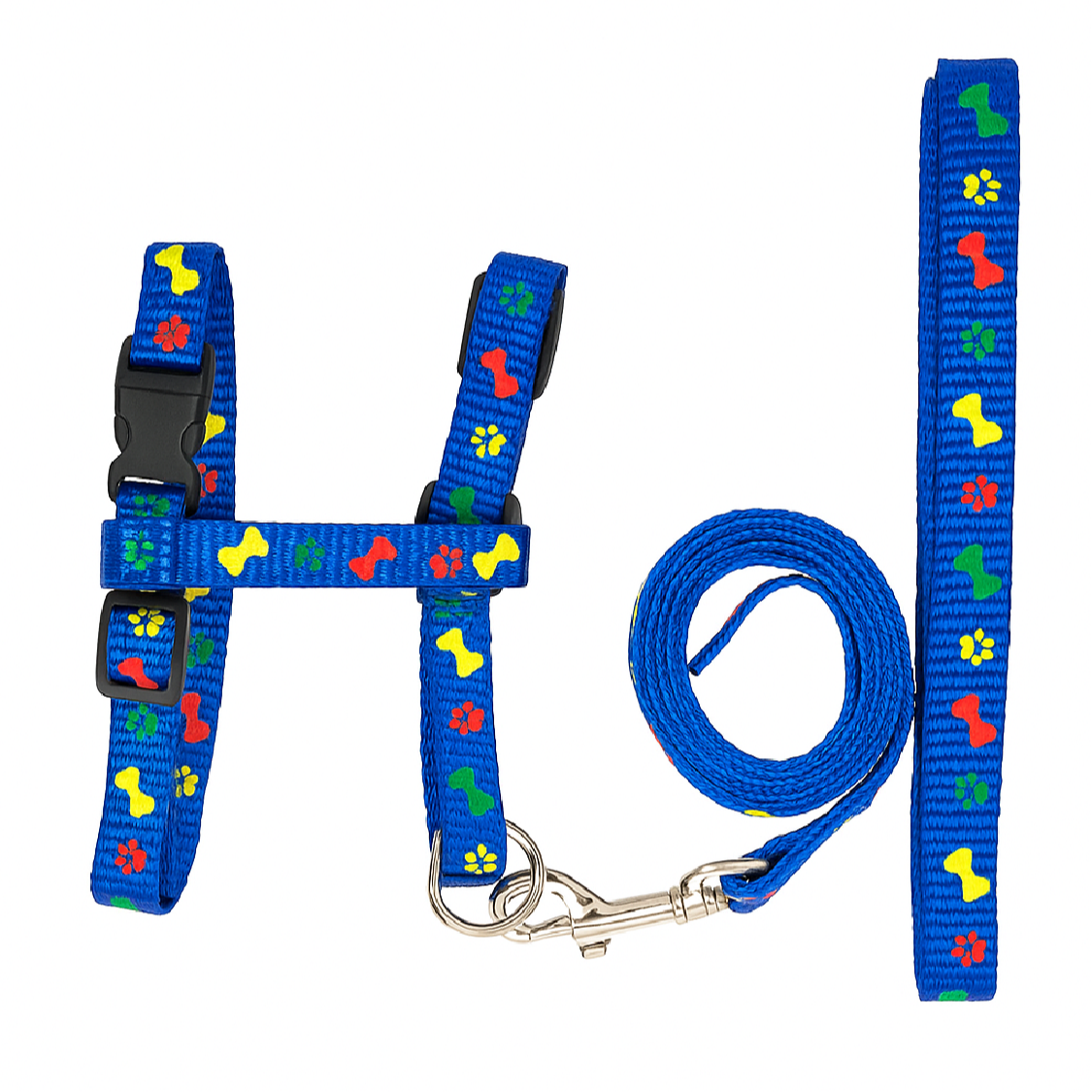 Pet Harness & Leash Set – Adjustable for Cats & Small Dogs | Colorful Print | Lightweight & Secure