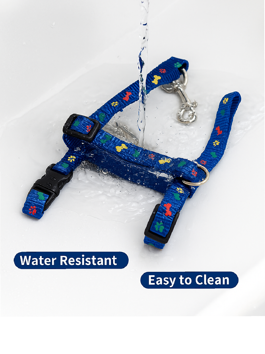 Pet Harness & Leash Set – Adjustable for Cats & Small Dogs | Colorful Print | Lightweight & Secure