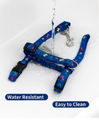 Pet Harness & Leash Set – Adjustable for Cats & Small Dogs | Colorful Print | Lightweight & Secure