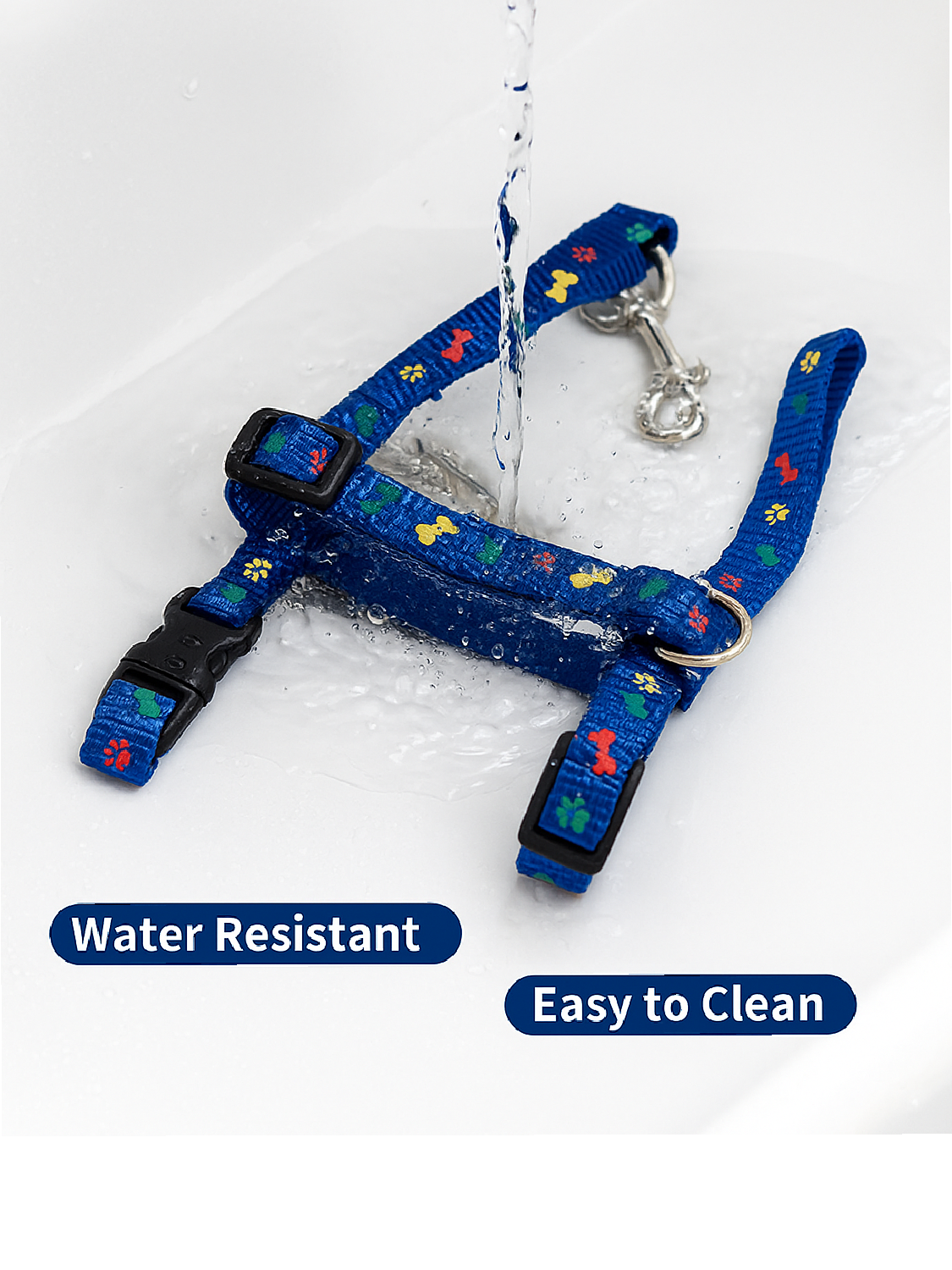 Pet Harness & Leash Set – Adjustable for Cats & Small Dogs | Colorful Print | Lightweight & Secure