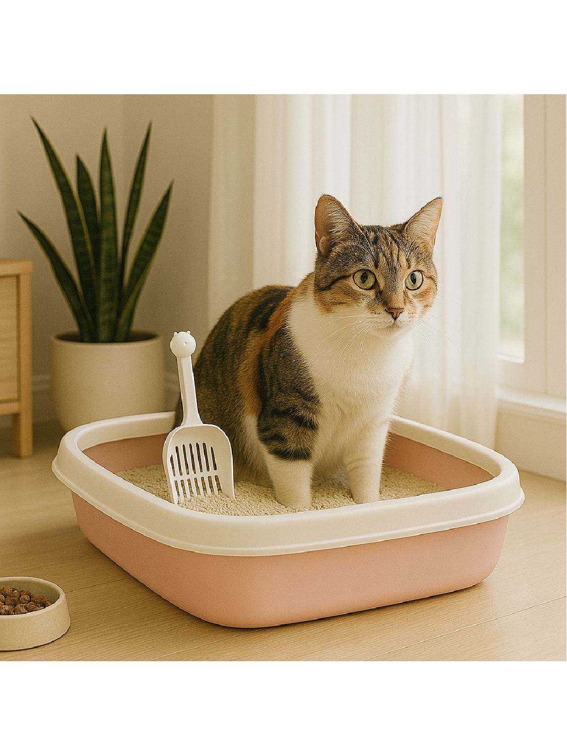 Nannan Premium Cat Litter Tray with Scoop – Easy to Clean & Stylish