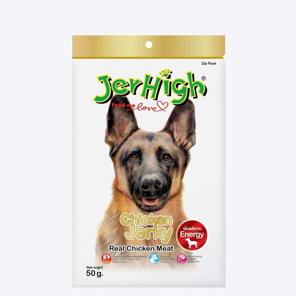JerHigh Dog Treats – Chicken Flavor Stick | Real Chicken Meat | 50g Packs
