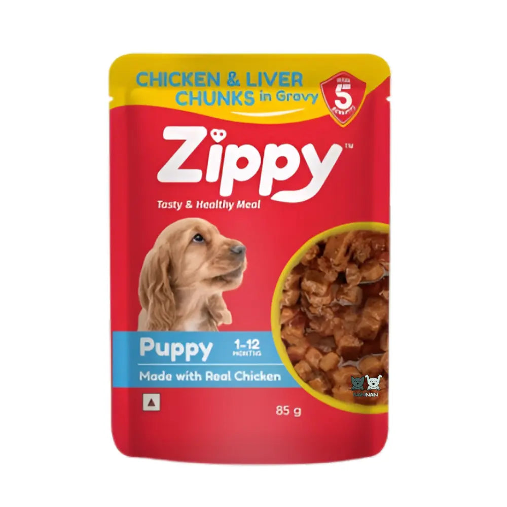 Zippy Chicken & Liver Chunks in Gravy for Puppy (85g) Nannan