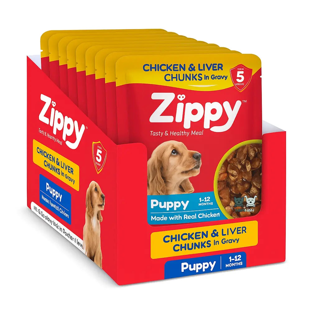 Zippy Chicken & Liver Chunks in Gravy for Puppy (85g) Nannan