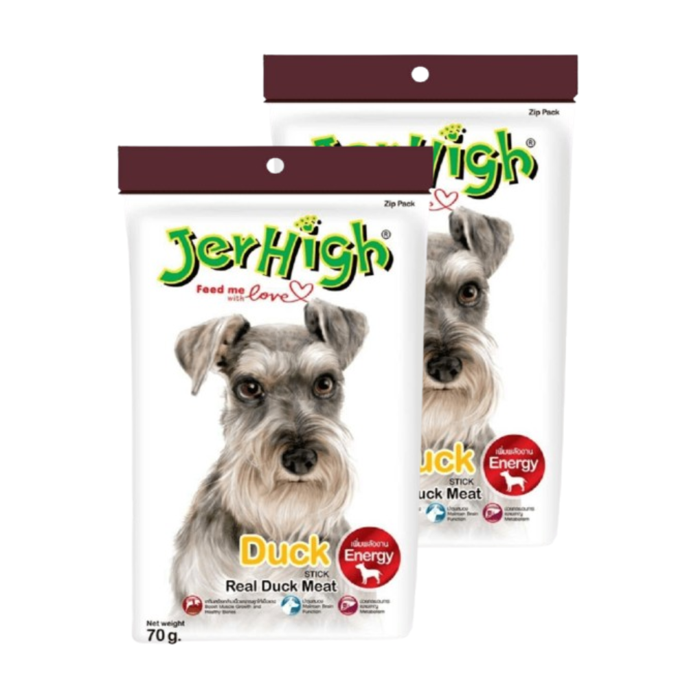 JerHigh Dog Treats – Duck Flavor Stick | Real Chicken Meat | 70g Packs