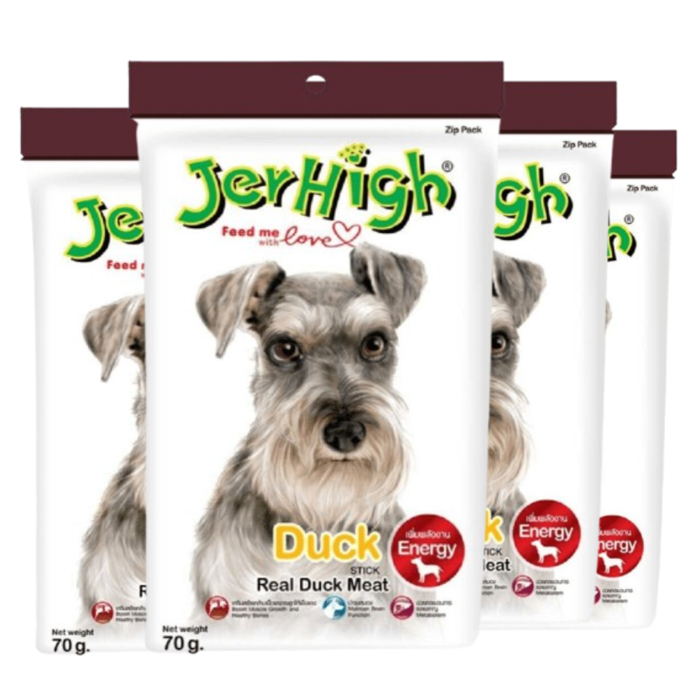 JerHigh Dog Treats – Duck Flavor Stick | Real Chicken Meat | 70g Packs