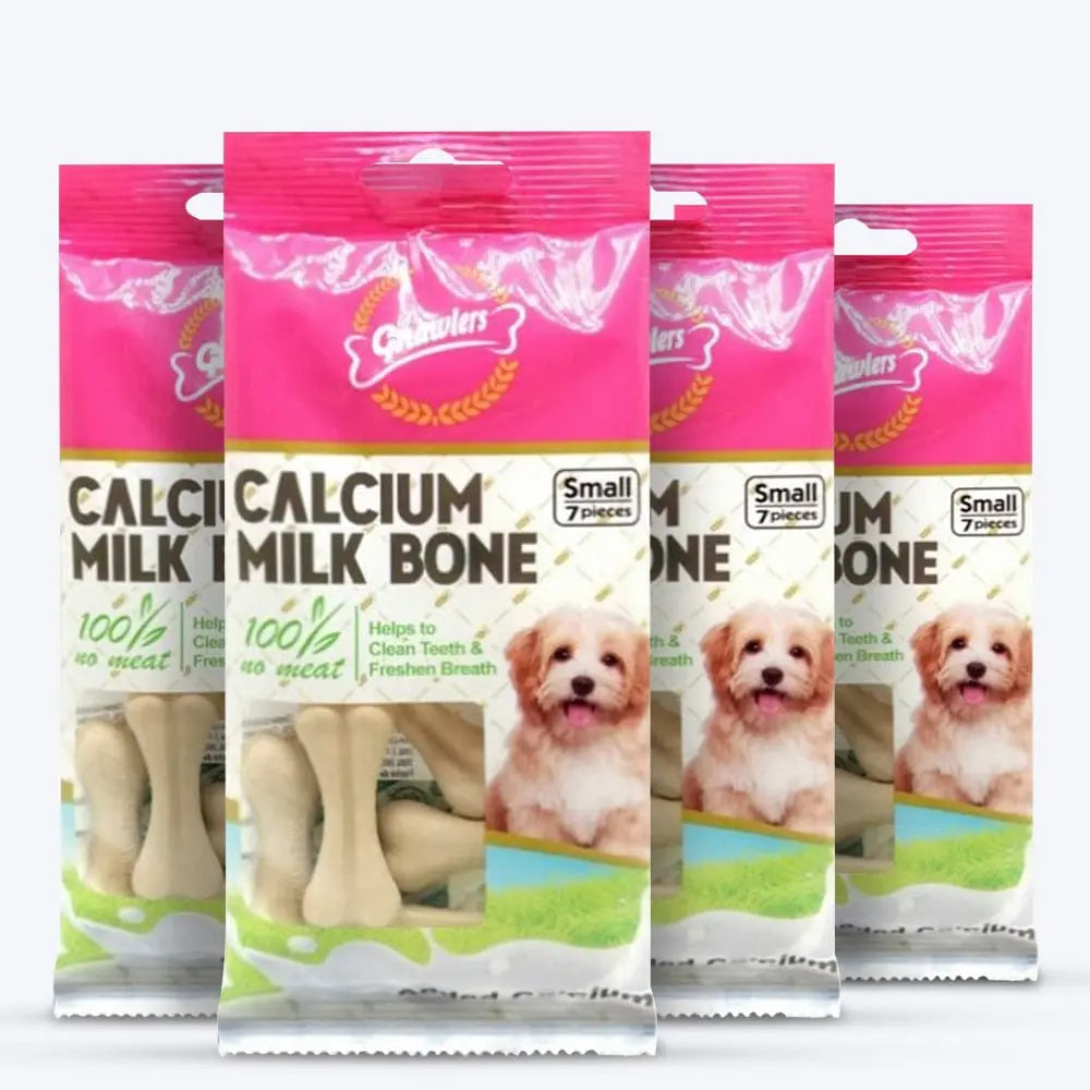Gnawlers - Calcium Milk Bone Dog Treats – Small Breed | Dental Chews for Dogs - 850g (90 Pieces Pack) Nannan