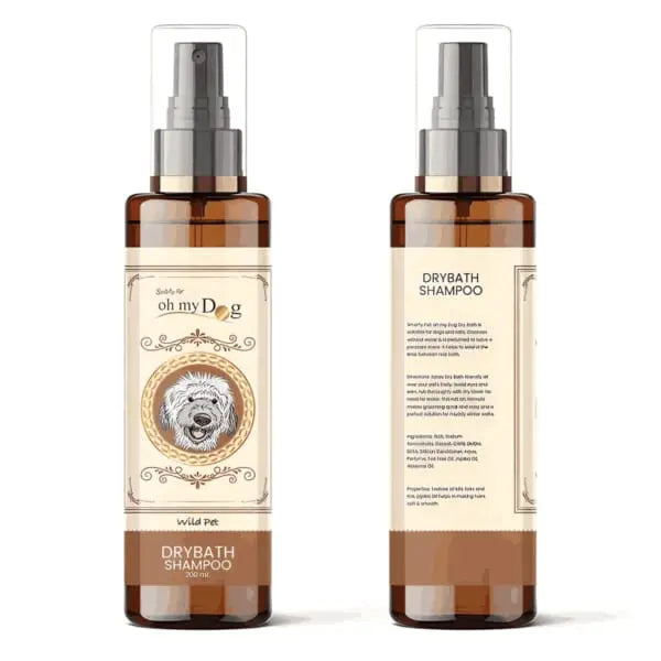 Oh My Dog - Wild Pet Dry Bath Shampoo for Dogs – 200ml Nannan